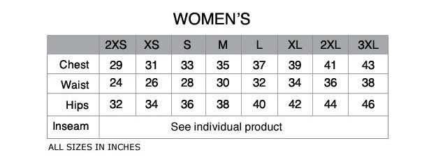 Pactimo Size Chart